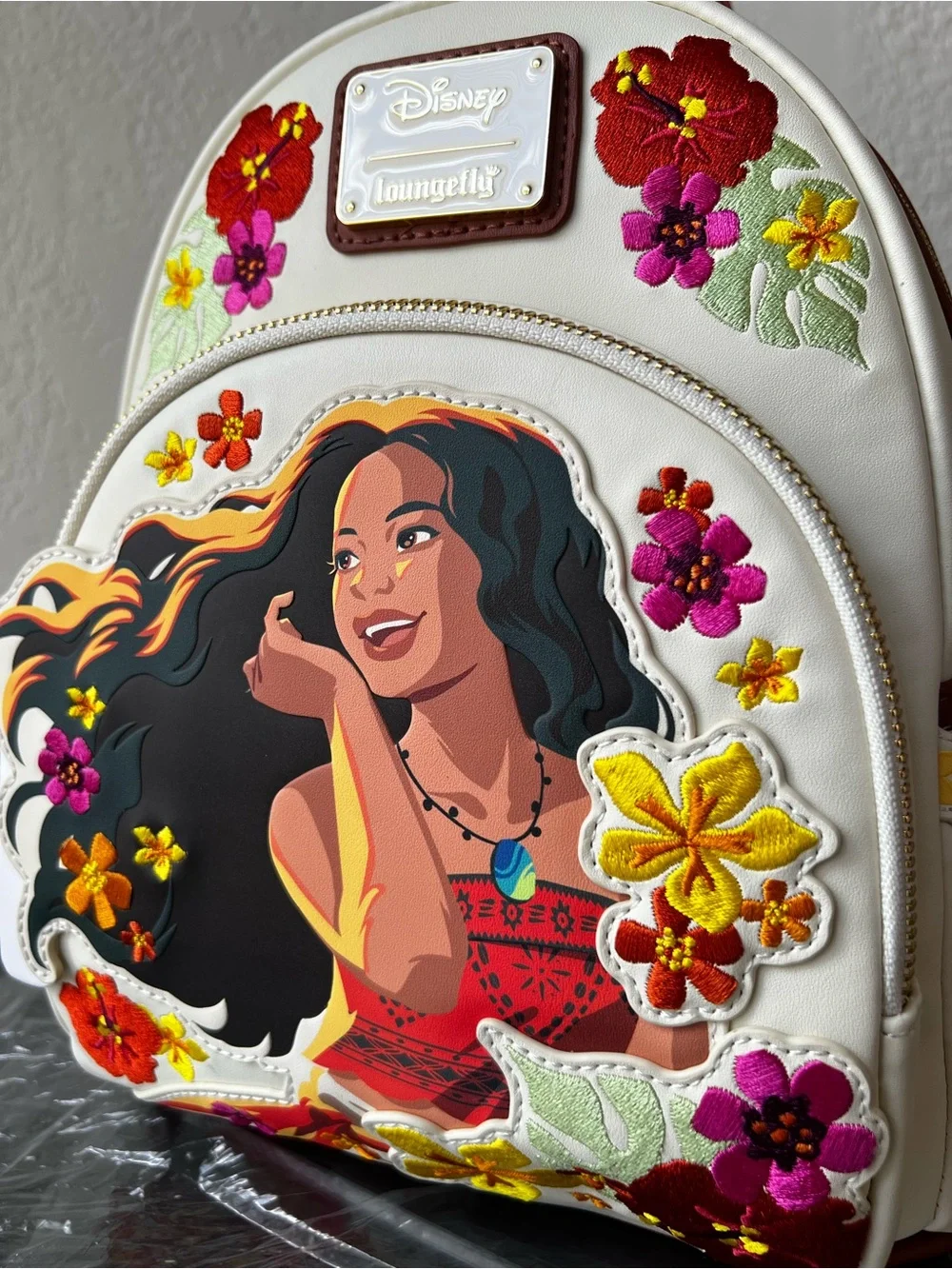 NWT Loungefly Disney Moana (Live Action) Floral Mini Backpack